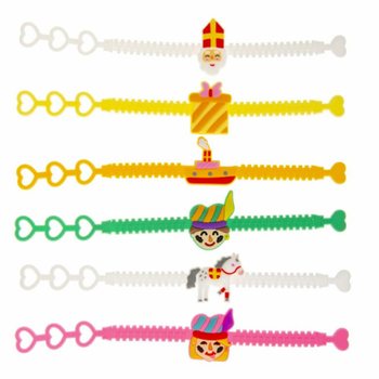 SINTERKLAAS - SÍLIKONARMBÖND FYRIR BÖRN (12 stk.)