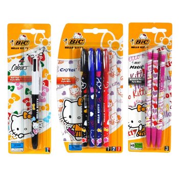 HELLO KITTY BIC PENNAR ÚRVAL Á SPJALDI (12 stk.)