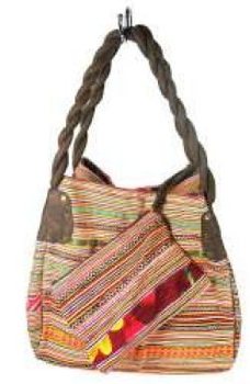 B-FAIR Brocade Taska Lítil Brún - Handgerð | {$companyname}