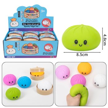 RAGE - Squishy Bun Dumplings ST&Oacute;RIR (8.5 x 8.5 x 4.8 cm) - Viral 2026 Fidget Toy (12 stk.)