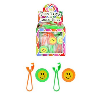 KÁTIR SMILEY DISKASKYTTUR Í SÝNINGARKASSA (48 stk.)