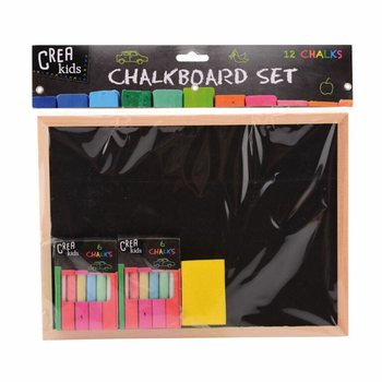 CREA KIDS Krítartöflu sett 29x21CM með krít og svampi (12 stk.)