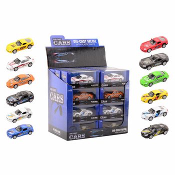 DIE CAST SUPER SPORTB&Iacute;LAR, SKALI 1:43 &Iacute; DISPLAY (24 stk.)