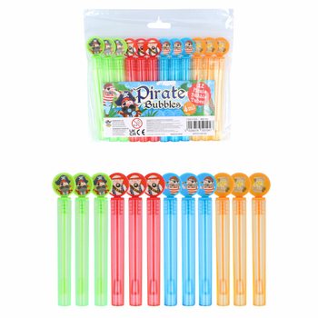 LITAÐIR SJÓRÆNINGJA SÁPUBÓLUSTAFIR (12 stykki)