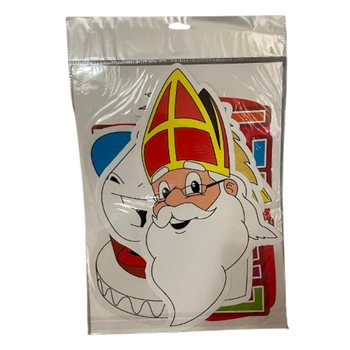 SINTERKLAAS SINT & PIET - 4 HLUTA TV&Iacute;HLI&ETH;A SINTERKLAAS SKREYTINGASPJ&Ouml;LD (6 stk.)