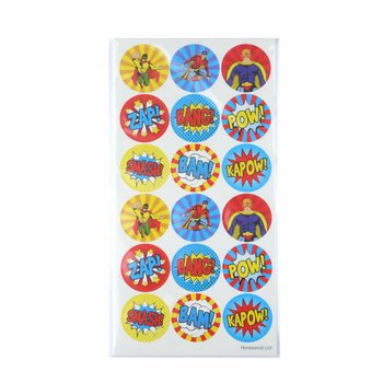 FUN STICKERS - OFURHETJUR 18 L&Iacute;MI&ETH;AR &Aacute; S&Iacute;&ETH;U (10 stk.)