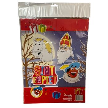 SINTERKLAAS SINT & PIET - 4 HLUTA TV&Iacute;HLI&ETH;A SINTERKLAAS SKREYTINGASPJ&Ouml;LD (6 stk.)