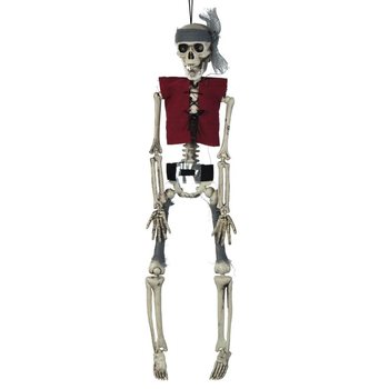 Hangandi Beinagrind Sjóræningi 40 cm (6 stk.) - Halloween Skreytingar Heildsala