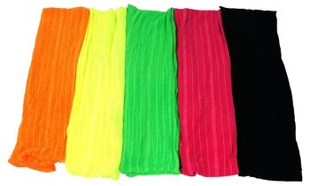 Neon hálskragaklútar með mjóum lóðréttum röndum (10 stk)