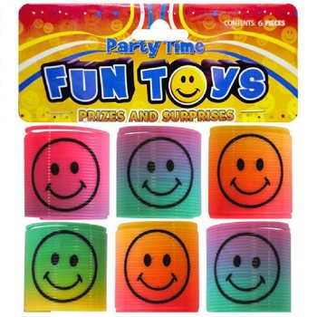 6 STYKKI MINI SMILEY GORMAR Ø3.5 CM Í POKI (6 POKAR)