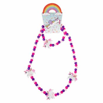 Einhorns Hálsmen og Armbanda Sett úr Við fyrir Börn (48 stk.)