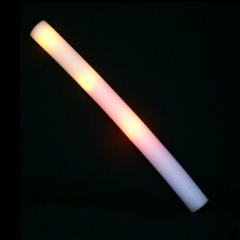 LED Frauðstafur Einfaldur Litur - Partýstafur - Appelsínugulur (24 stk.)