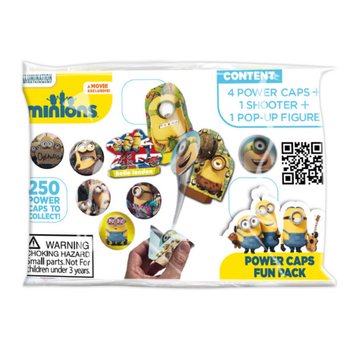 MINIONS POWER CAPS FUN PACK SK&Iacute;FUSKOT &Iacute; BLINDBAG (100 stk.)