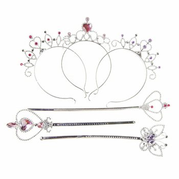 PRINSESSU SPROTI + TIARA &Aacute; SPJALDI (12 stk.)