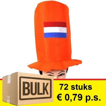 ***MAGNTILBOÐ*** HÁR APPELSÍNUGULUR HATTUR (72 stk.)