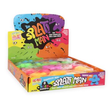 SQUEEZY SPLAT MAN - BLANDA&ETH;IR LITIR - &Iacute; DISPLAY (24 stk.)