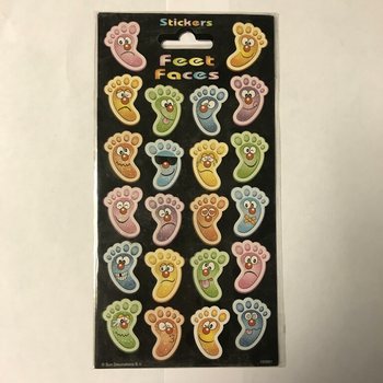 LÍMMIÐAR: Vrolijke Voeten / Feet Faces, 20 x 10 cm (10 stk.)