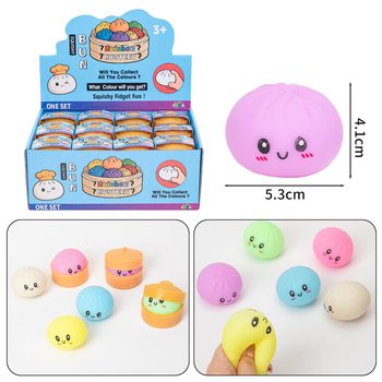 RAGE - Squishy Bun Dumplings L&Iacute;TI&ETH; (5.3x5.3x4.1 cm) - Viral 2026 Fidget Toy (24 stk.)