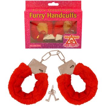 SEXÝ RAUÐ FLAUELS HANDJÁRN (6 stk)