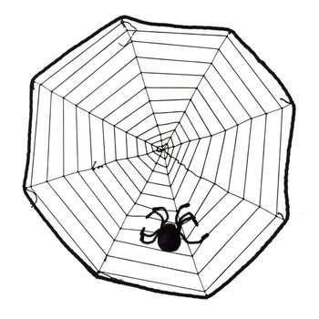STÓR SKREYTINGARKÓNGULÓARVEFUR MEÐ KÓNGULÓ (8 stk.)