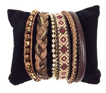 Ibiza Look Armband Brúnt (1 stk)