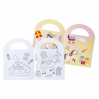 Litlar Sinterklaas lita- og f&ouml;ndurb&aelig;kur me&eth; l&iacute;mmi&eth;um (48 stk.)