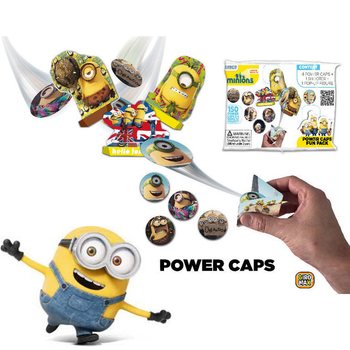 MINIONS POWER CAPS FUN PACK SK&Iacute;FUSKOT &Iacute; BLINDBAG (100 stk.)