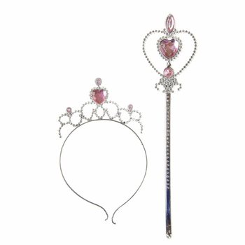 PRINSESSU SPROTI + TIARA &Aacute; SPJALDI (12 stk.)