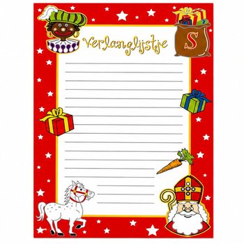 Sinterklaas &oacute;skalistar - 6 bl&ouml;&eth; &iacute; pakka (1 stk.)