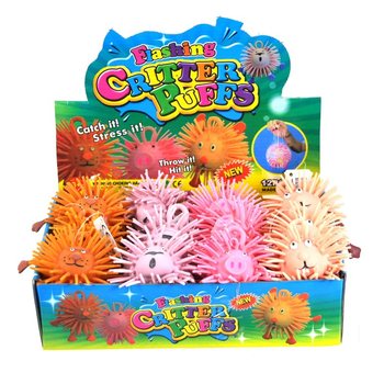 Pufferboltar "Critter" 8 cm. L&AElig;KKA&ETH; VER&ETH; VEGNA LJ&Oacute;SBILANA (12 stk.)