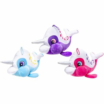 Mj&uacute;kdyr Narhvalur me&eth; Horni - 23 cm - Blanda&eth;ir Litir (12 stk.)