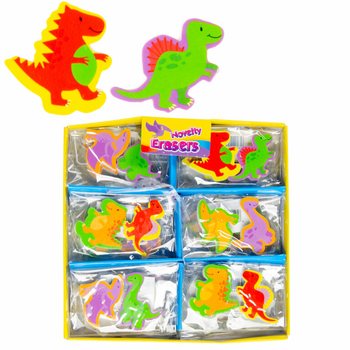 2 stk DINO strokleður í sýningarkassa (36 stk.)
