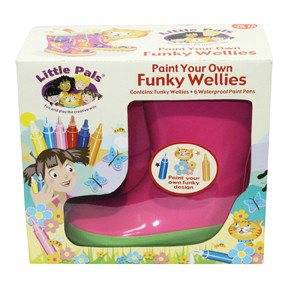 Lita&eth;u &thorn;&iacute;na eigin st&iacute;gv&eacute;l Funky Wellies - Bleik / St&aelig;r&eth;: 28
