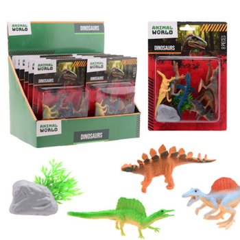 ANIMAL WORLD - Risae&eth;lu Leikfangasett 8 hlutar - &Iacute; S&yacute;ningarkassa (12 stk.)