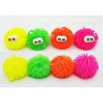 PUFFER BOLTI ME&ETH; AUGUM - 10CM - &Iacute; S&Yacute;NINGARKASSA (12 stk)