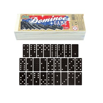 DÓMÍNÓSPIL Í VIÐARKASSA (12 stk.)