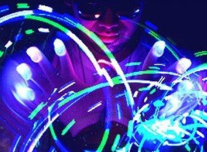 LED-hanskar / Rave-hanskar (12 stk.)