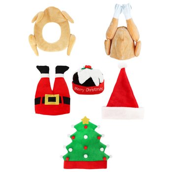 BLANDA AF LÚXUS SKEMMTILEGUM JÓLAHÚFUM - XMAS CAPS (6 stk.)