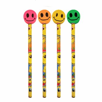 Gla&eth;legir Smiley bl&yacute;antar me&eth; strokle&eth;ri (24 stykki)