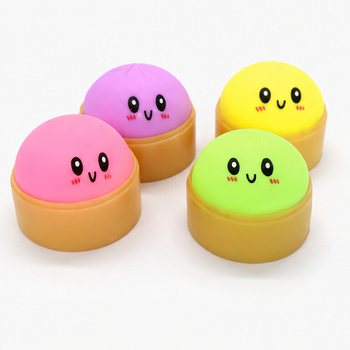 RAGE - Litlar Squishy Bun dumpling-bollur (St&aelig;r&eth; 5.5 x 5.5 x 3 Cm) - Viral 2026 stressbolti (24 stk.)