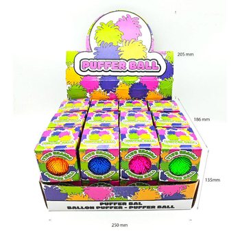 Puffer Ball &iacute; Gjafakassa - 6cm - &Iacute; Kassa og Display (24 stk.)