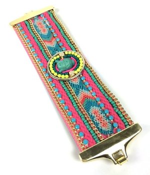 Lúxus Breitt Armband í Ibiza-Stíl Marglitt Búdda (1 stk.)