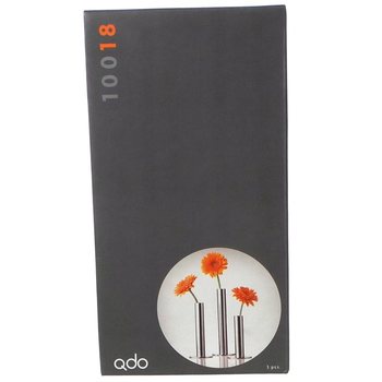 QDO - Ryðfríir vasar fyrir 1 blóm, 3 í setti (1 sett)