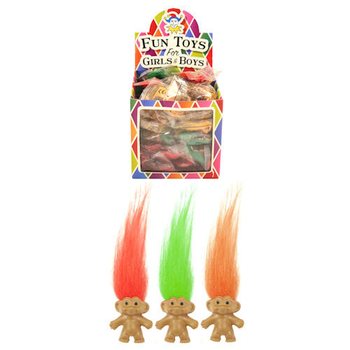 Tröllafígúrur fyrir tólfskák/poka í sýningarkassa (72 stk.)