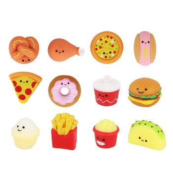Lukkupotts Squishy - Skyndibitaf&iacute;g&uacute;rur &iacute; s&yacute;ningarkassa (60 stk.)
