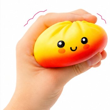 RAGE - LUCKY DUMPLINGS - Squishy Bun Dumplings ST&Oacute;RT - 8.5 x 8.5 x 4.8 cm - &Iacute; S&Yacute;NINGARKASSA (12 stk.)