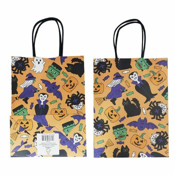 Hrekkjav&ouml;ku gjafapokar &uacute;r papp&iacute;r 16x9x22 cm (12 stk.)