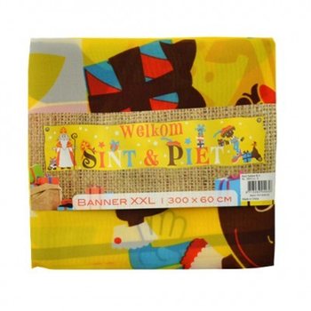 VELKOMINN BOR&ETH;I SINTERKLAAS & PIET XXL 300 X 60 CM (7 stk.)