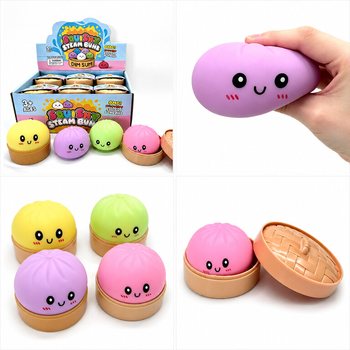 RAGE - St&oacute;rar kreistubollur (Squishy Dumplings) (St&aelig;r&eth; 8.5 x 8.5 x 4.8 cm) - Viral 2026 Fidget Toy (12 stk.)