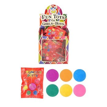Skoppandi leir (Bouncing Putty) í gjafapokum í sýningarkassa (60 stk.)
